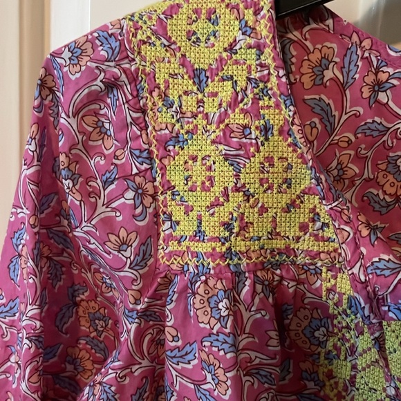 J Crew embroidered floral peasant top - Picture 4 of 4
